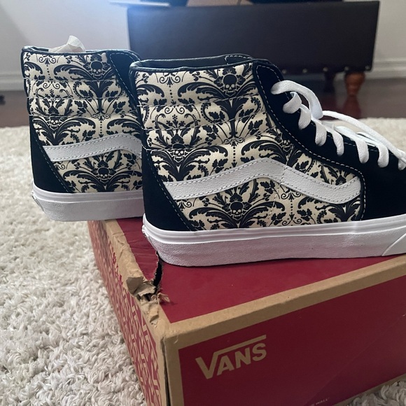 VANS Sk8-Hi Skull Tapestry Black Men’s 7 Suede Sneakers Shoes New - Picture 2 of 5